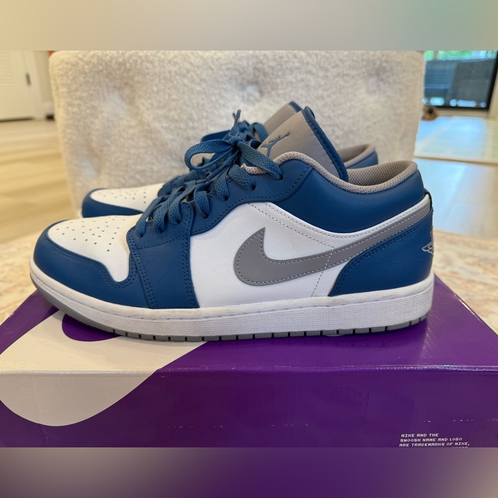True blue Jordan 1 low